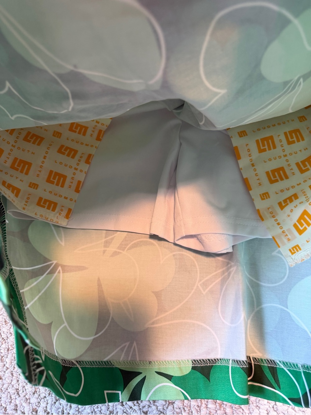 Loudmouth NWOT Golf Lucky Shamrock Clover Skort Green Size 12 - Picture 10 of 12